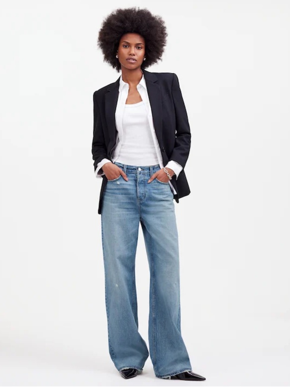 Madewell Low-Slung Baggy Jeans in Hamburg Wash